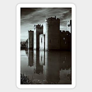 Bodiam Castle mono Sticker